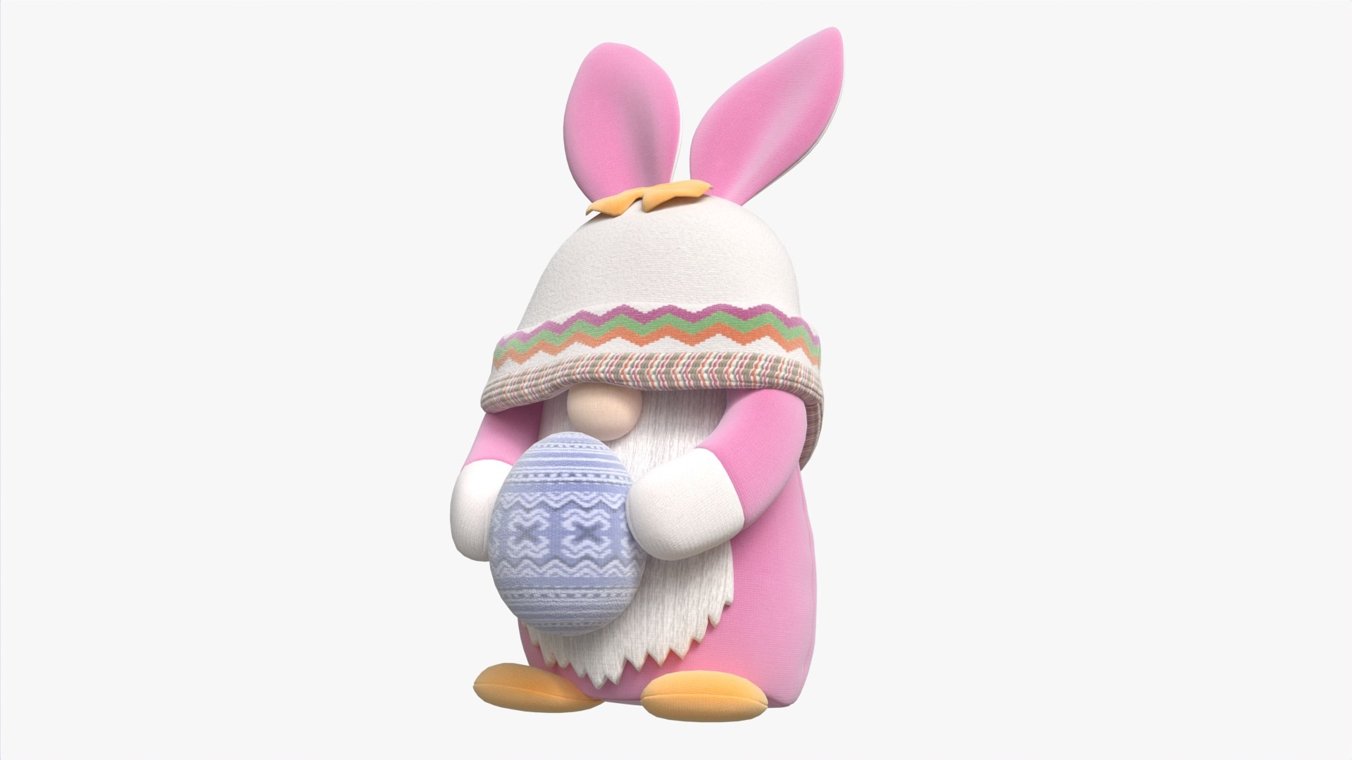 3D Easter Plush Doll Gnome With Egg 01 - TurboSquid 2027453