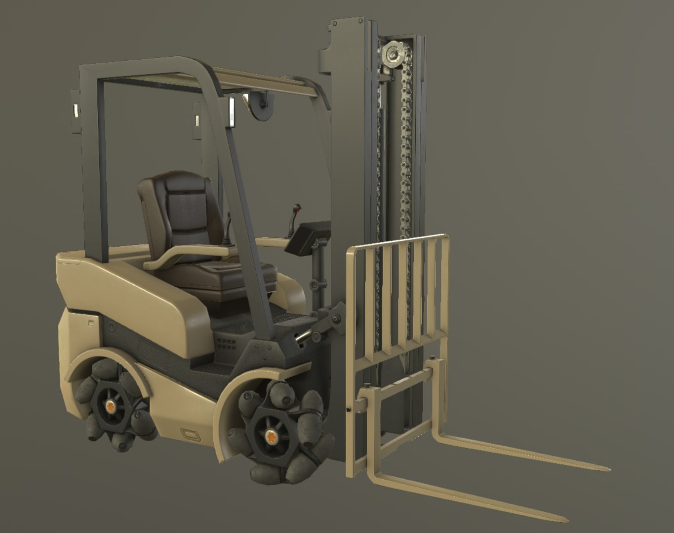Electric Forklift Mecanum Wheels 3D Model - TurboSquid 1224515
