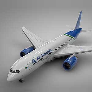 boeing 787 air tanzania 3D model