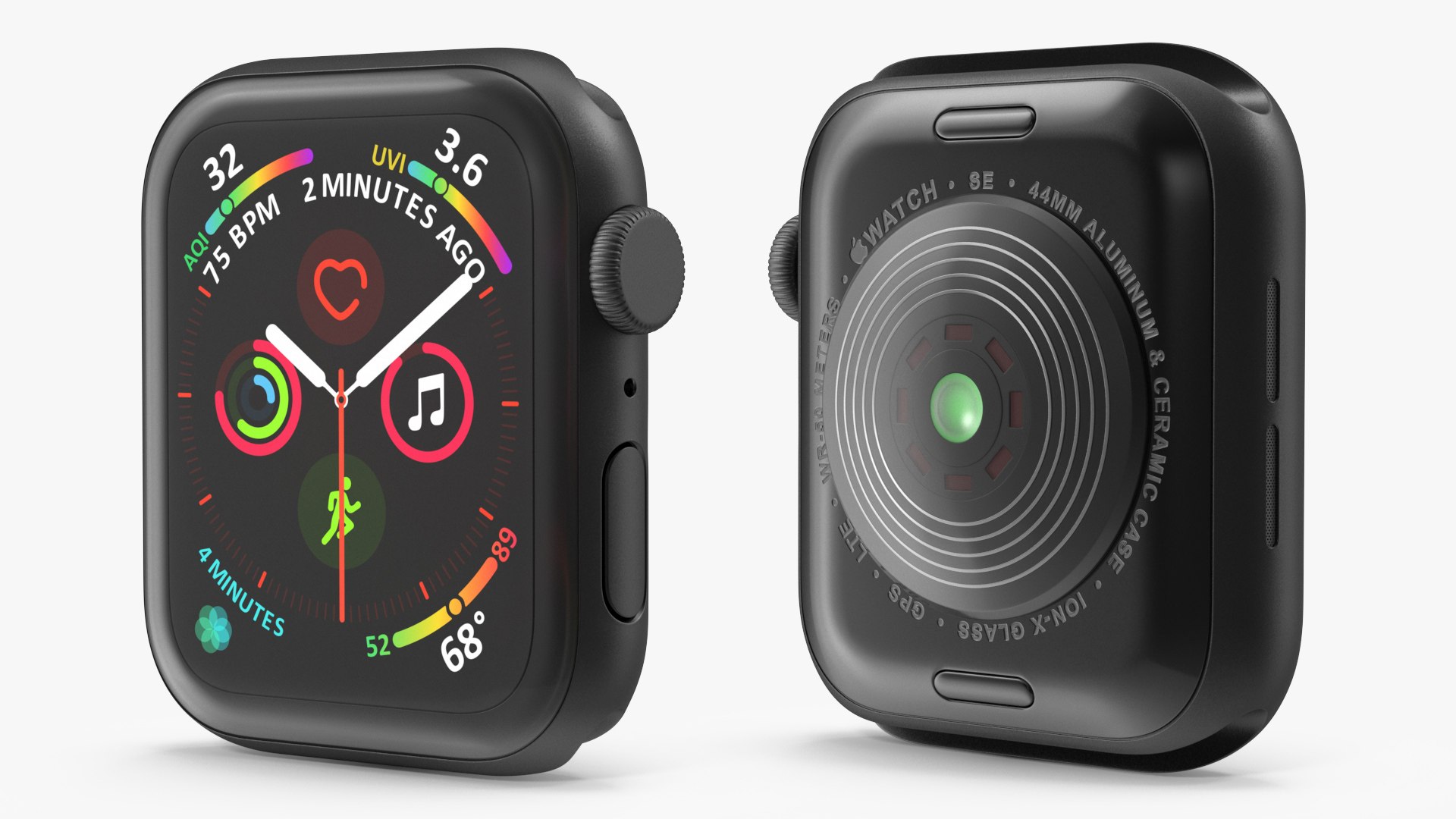 Apple Watch SE Black 3D model preview