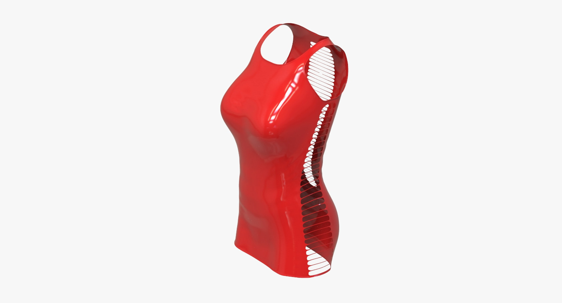 Red Sexy Latex Dress 3D - TurboSquid 1420389