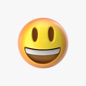 emoji 5 grinning face 3D model