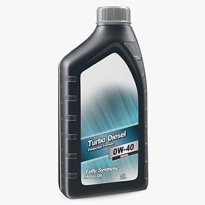 Bottle Car Oil 1L 3D Model