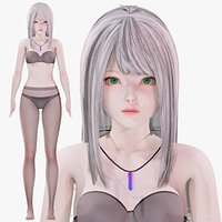 Lingerie clothes 0016 - Rigged -Unreal - Unity - Blender - Animated - Realistic Female Character