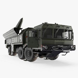 Heavy Ballistic Missile Carrier Vehicle Rigged for Cinema 4D