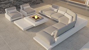 3D outdoor sofa model