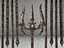 Indian Goddess Statue 3D Model Pack Hindu Trishula Trident Diya Lamp Rocks