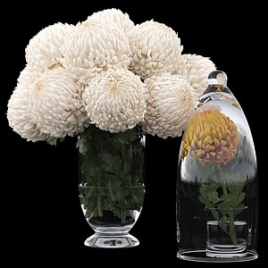 3D chrysanthemum flowers bouquet
