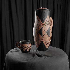 3D Clay water jug