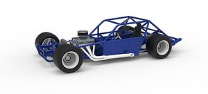 Vintage Asphalt Modified stock car Base V6 Scale 1 to 25 3D model
