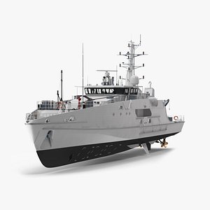 3D Cape Class Patrol Boat Rigged for Cinema 4D