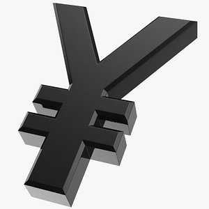 japanese yen currency symbol 3D model