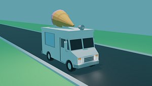 Ice Cream Truck lowpoly