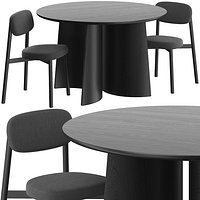 Ginger table and Residence chair by Jean Couvreur