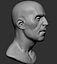 3D base male head model