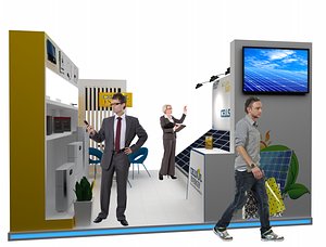 3D Solar Sphere Expo Power Pavilion model