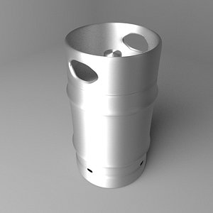 3D barrel steel 15 gallons model