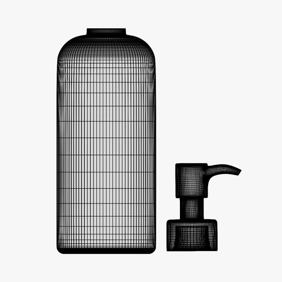 Basic Shampoo Bottle - Geometry Only No Textures No Materials 3D ...