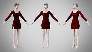 Dress 54 Burgundy Velvet