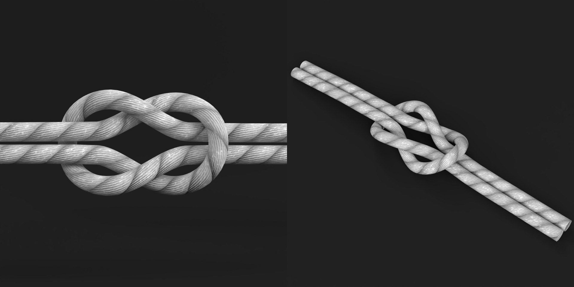 3D Loose Square Knot Model - TurboSquid 2396668