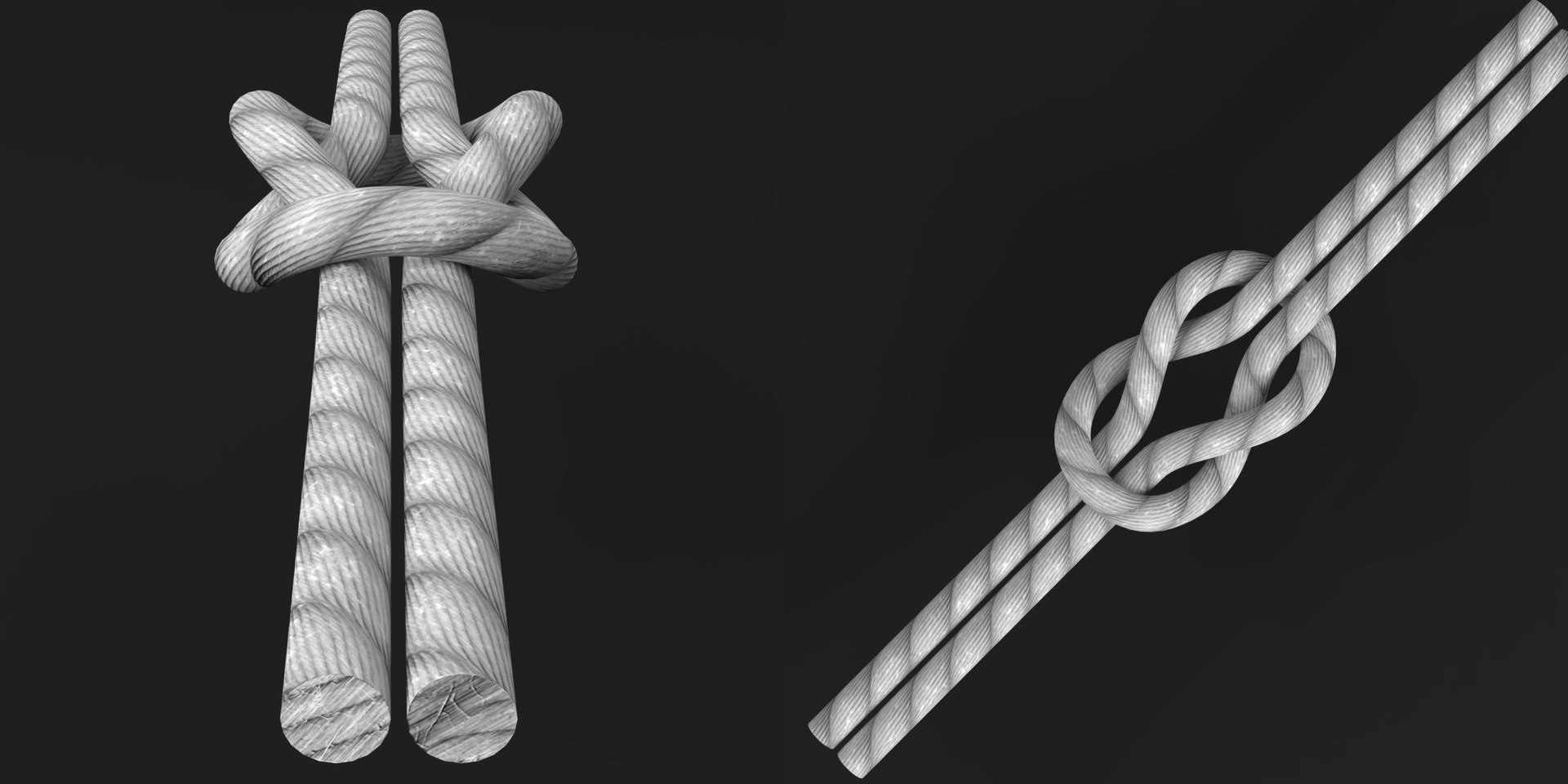 3D Loose Square Knot Model - TurboSquid 2396668
