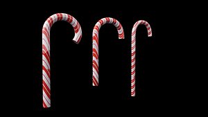 christmas candy cane 3d max