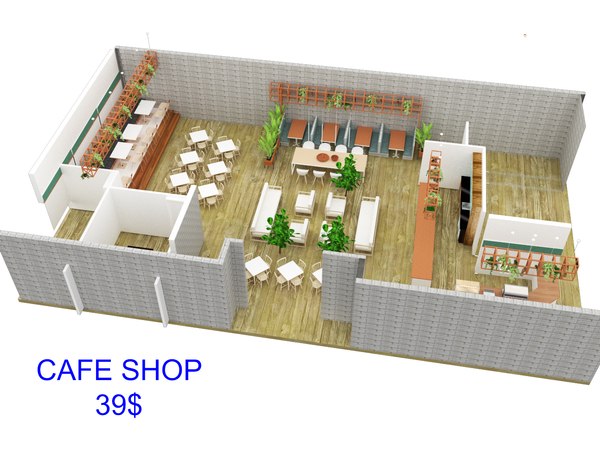 Заказать дизайн проект ресторана 3d studio online