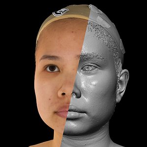 Asian Female 30s head scan 026