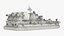 Zubr-Class Amphibious Assault Hovercraft with Turbines Gray Rigged 3D model