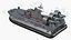 Zubr-Class Amphibious Assault Hovercraft with Turbines Gray Rigged 3D model