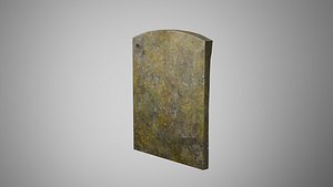 3D Old Weathered Tombstone