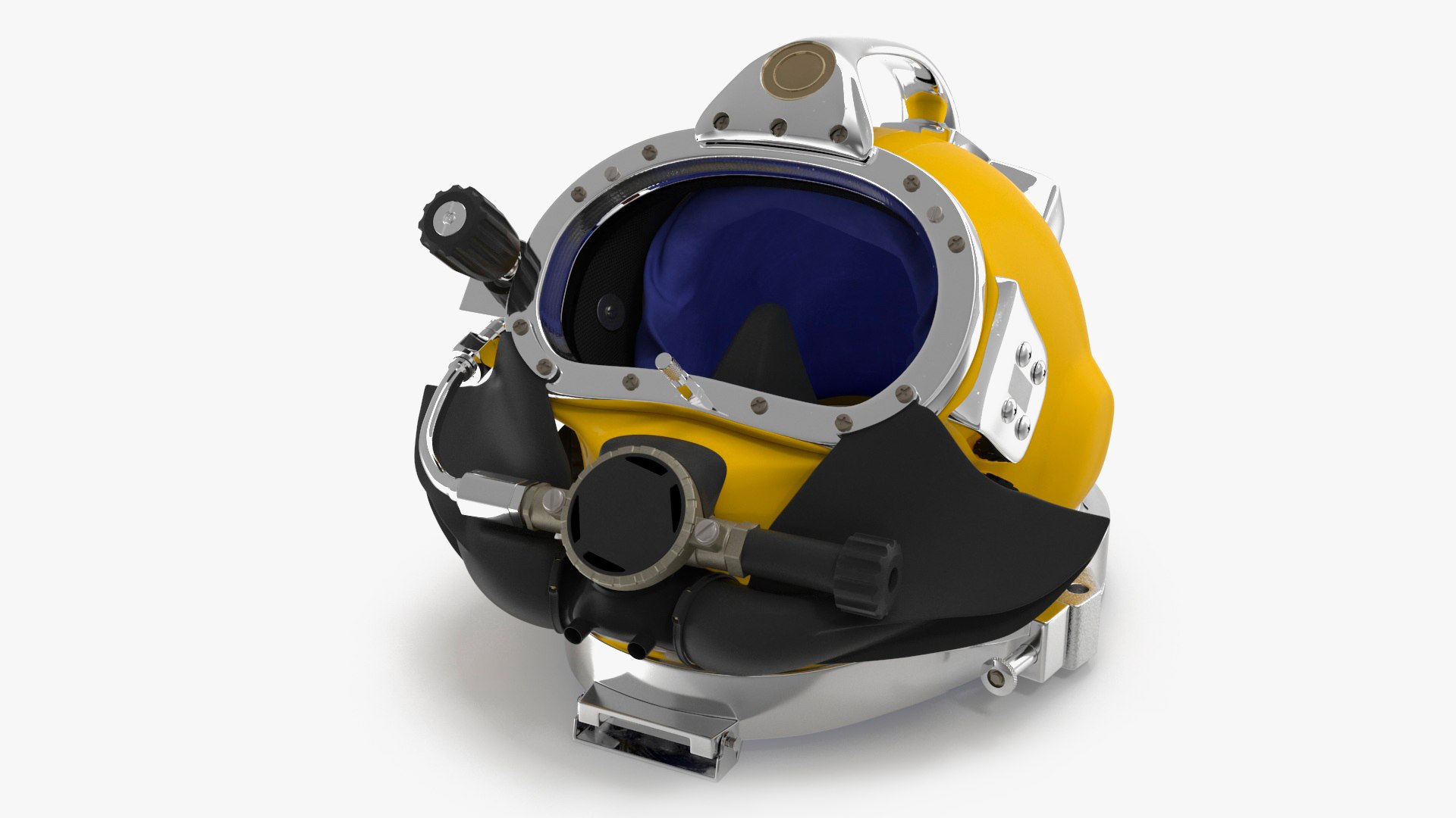 Commercial Dive Helmet 3D model preview