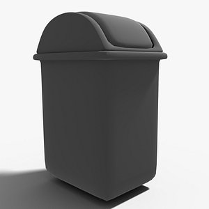 3D model simple trash bin