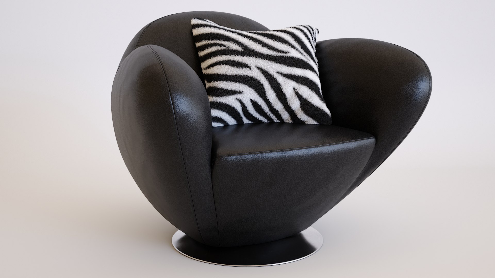 Lotus Armchair Leather 3D Model TurboSquid 2067381