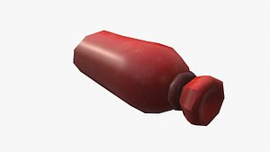 3D Cartoon Slice sausage