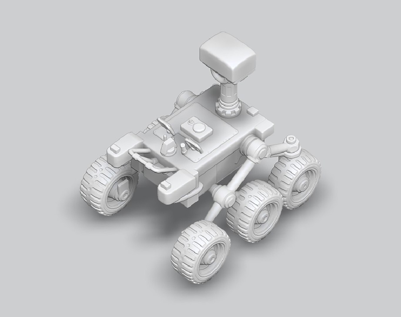 Mars Rover Robot STL 3D Printable Planetary Exploration Vehicle Model ...