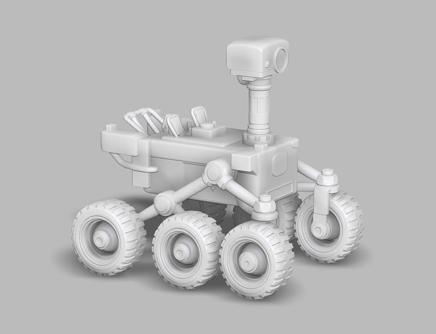 Mars Rover Robot STL 3D Printable Planetary Exploration Vehicle Model ...