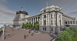 3d model new zealand parliament building