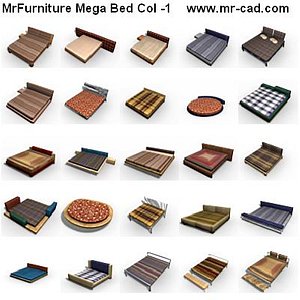 3d model mrfurniture beds mega 358