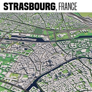 Strasbourg 30x30km City Map