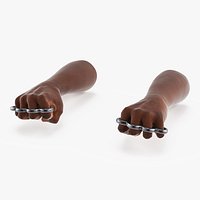 Steel Knuckles in Black Hands