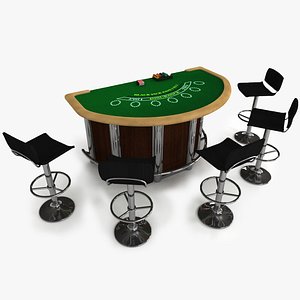 blackjack table 3d model