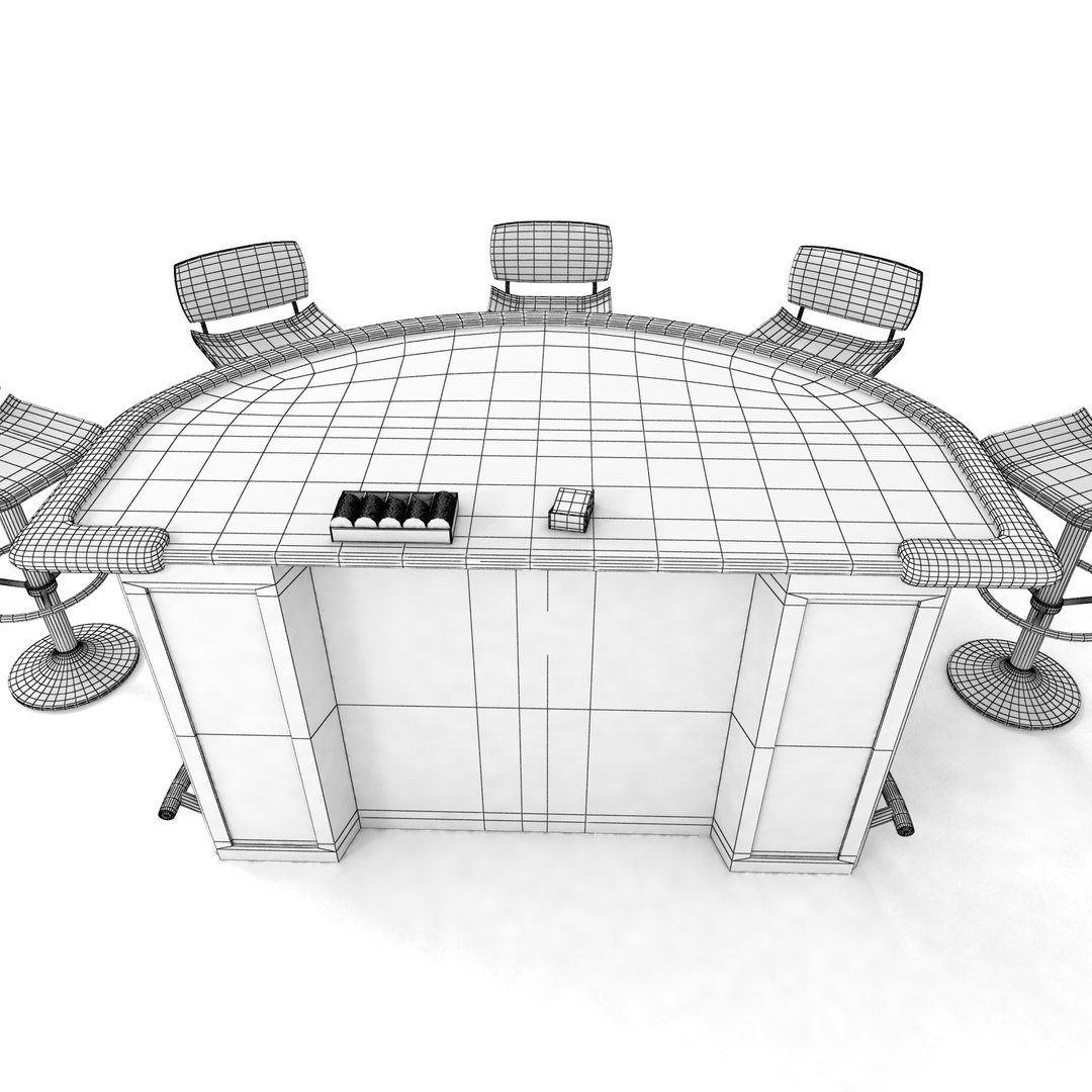 blackjack table 3d model