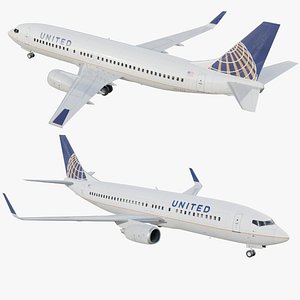 United Airlines Boeing 737-800 Realistic Jet Airliner Plane model