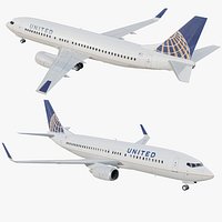 United Boeing 737-800 Realistic Jet Airliner Plane