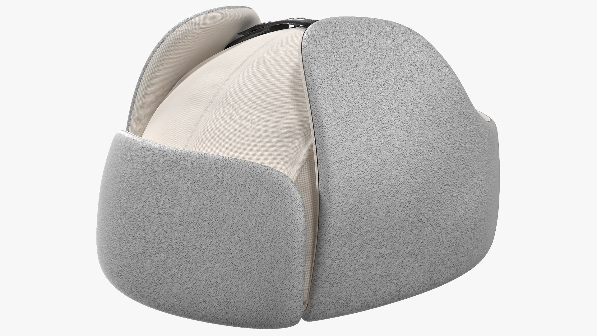 Trapper Winter Hat White 3D model preview