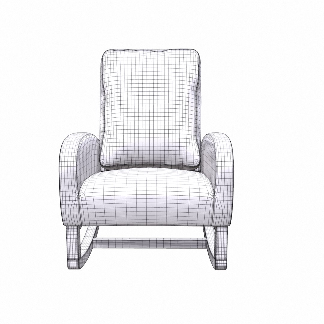 3D Rocking chair 22 model TurboSquid