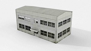 3D Vintage Chinese Industrial Building model