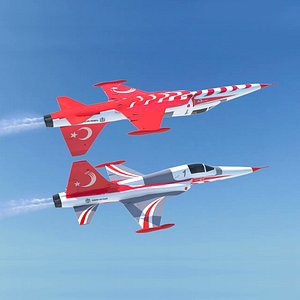 Turkish Stars F-5 Fighter Jet
