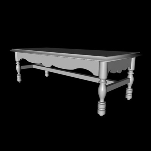 old fashioned coffee table fbx